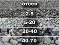 Камінь, Щебінь, Відсів, Пісок