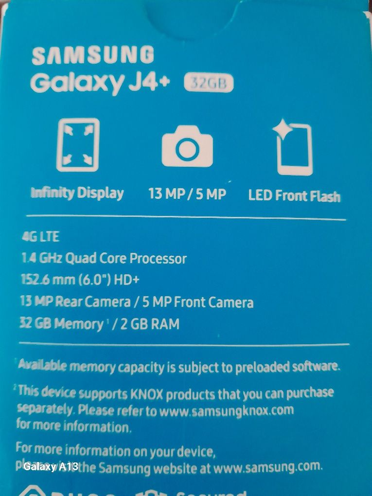 Samsung galaxy j4+
32gb memoria
2gb ram
Camara