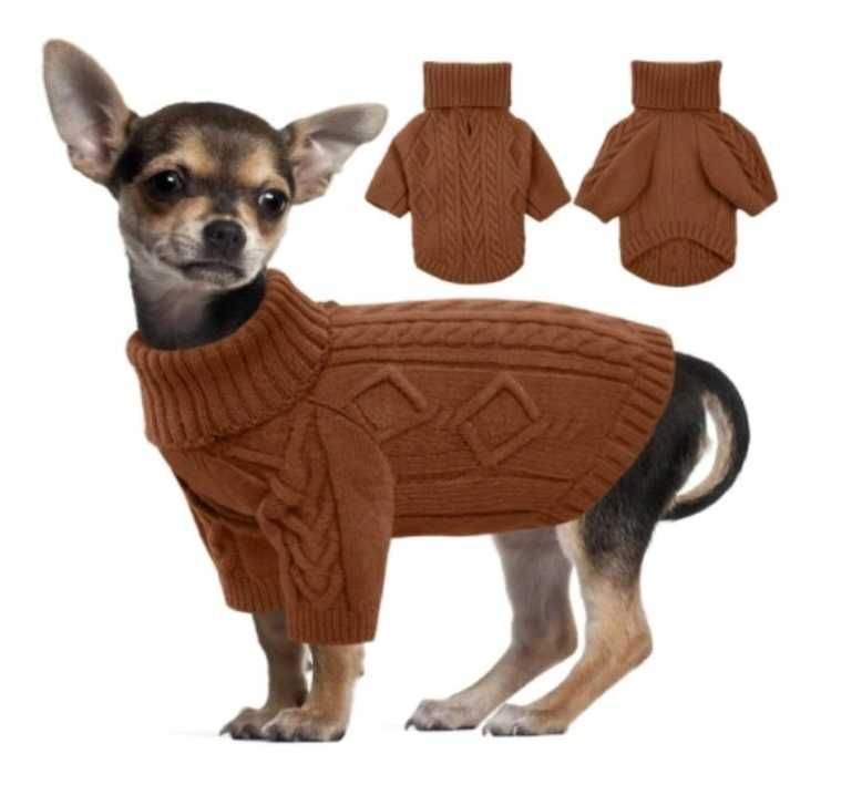 Ubrano dla psa zimowy sweter dla psa miękki sweterek dla psa S
