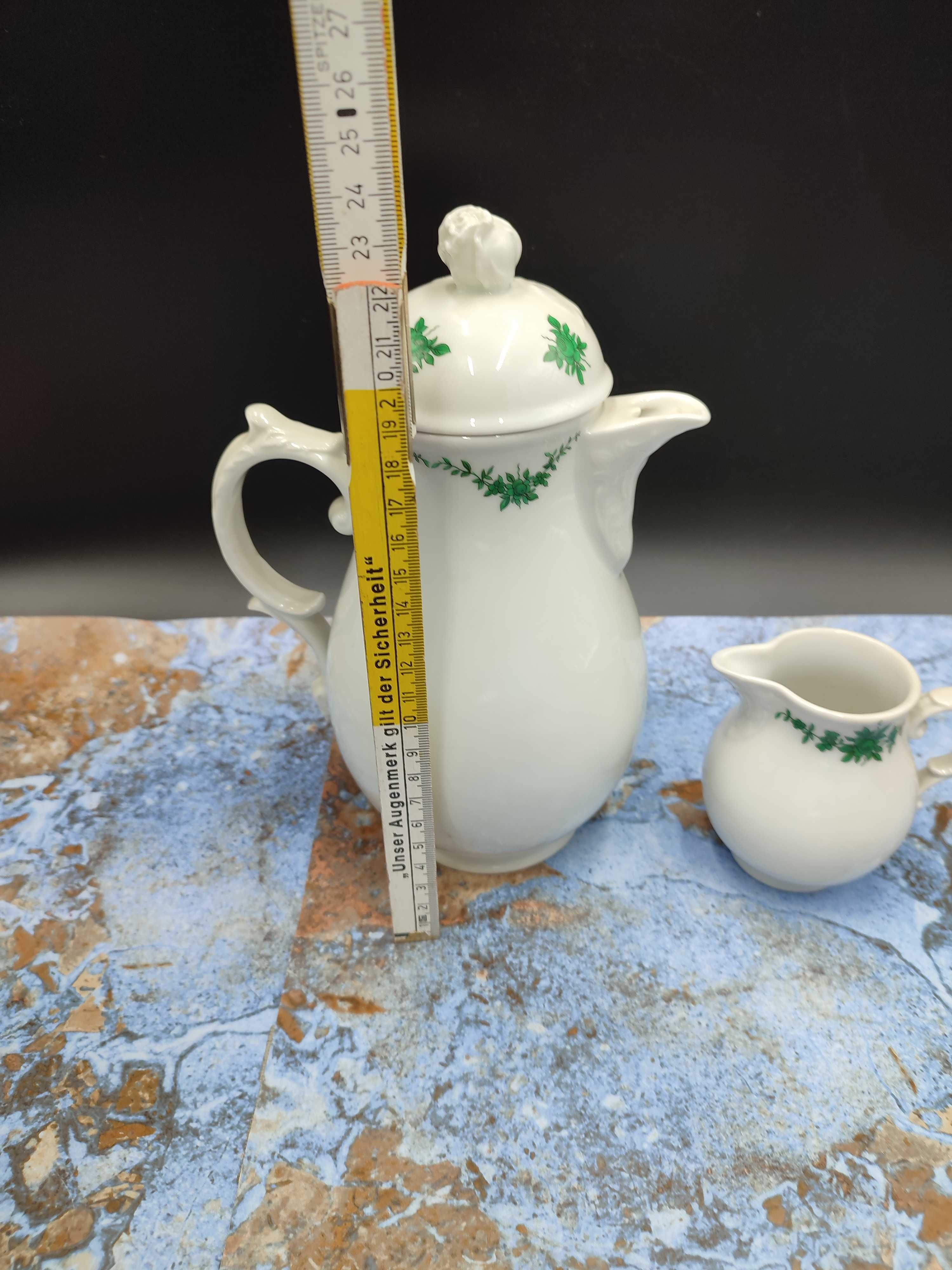 Porcelanowy dzbanek Fustenberg - róża + mlecznik - design 2676
