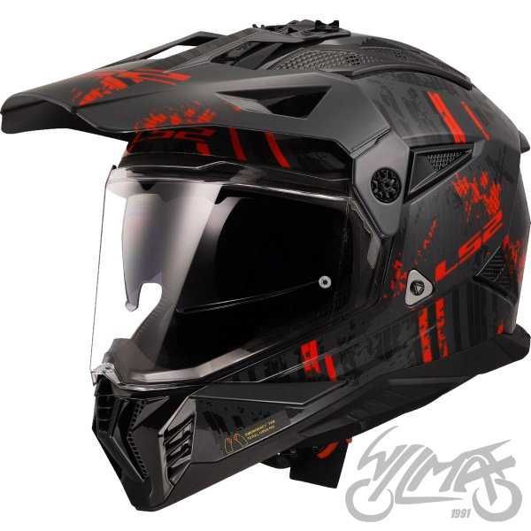 Kask motocyklowy firmy LS2 Pioneer II Crazy/Hill