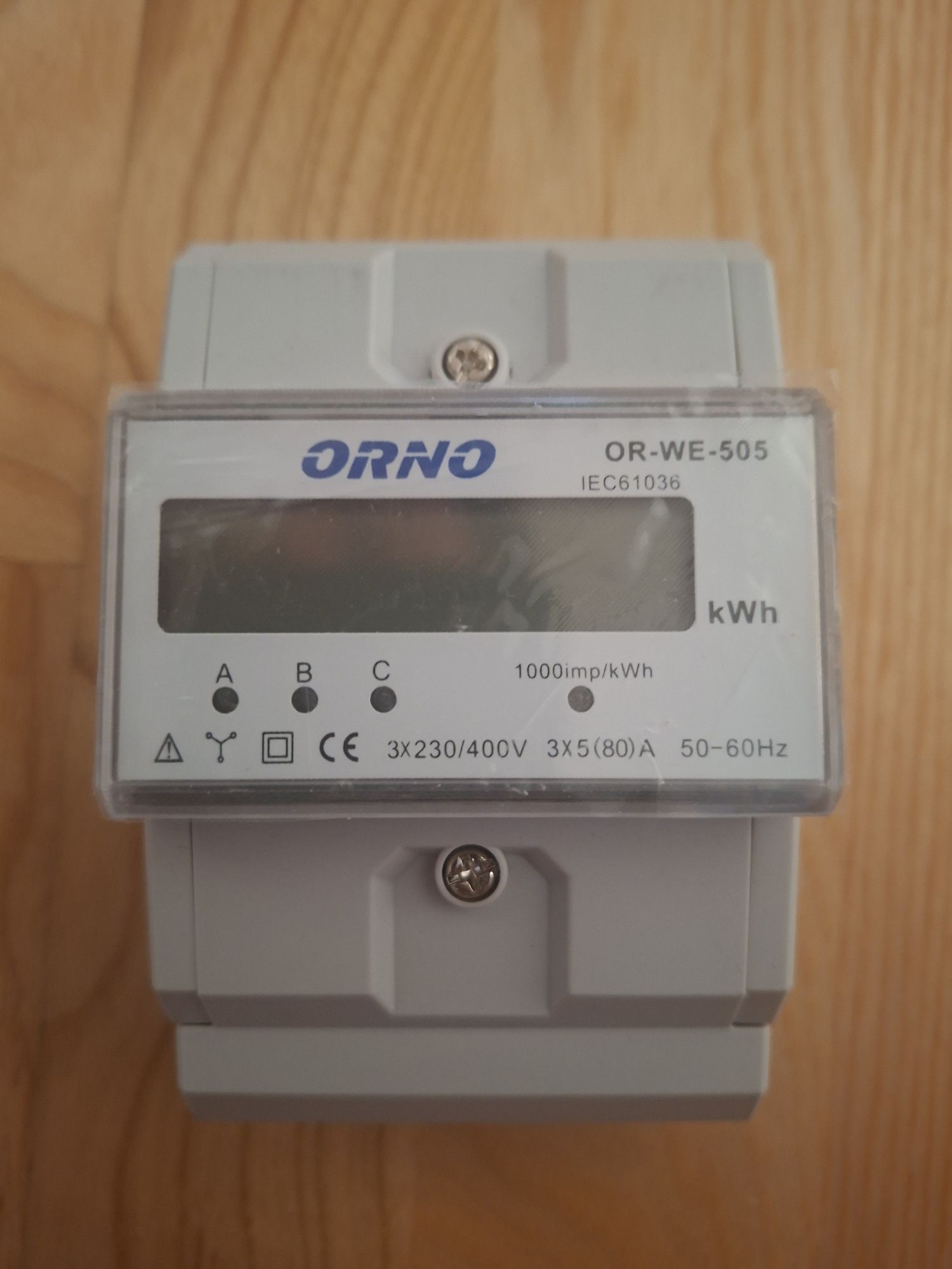 3-fazowy wskaźnik zużycia energii elektrycznej 80A