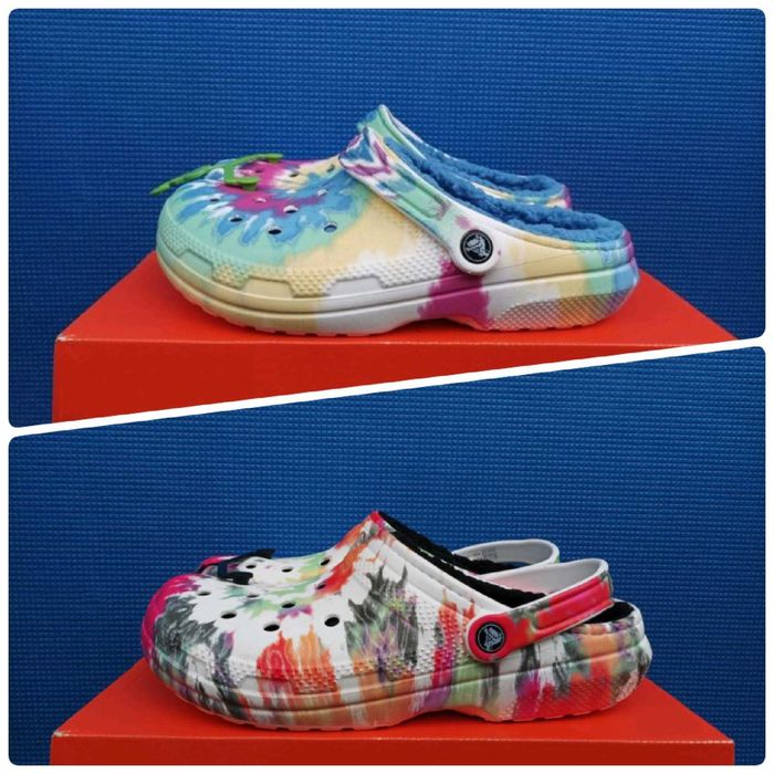 Крокси Crocs Classic Tie-Dye Lined Clog (35-41) Оригінал!