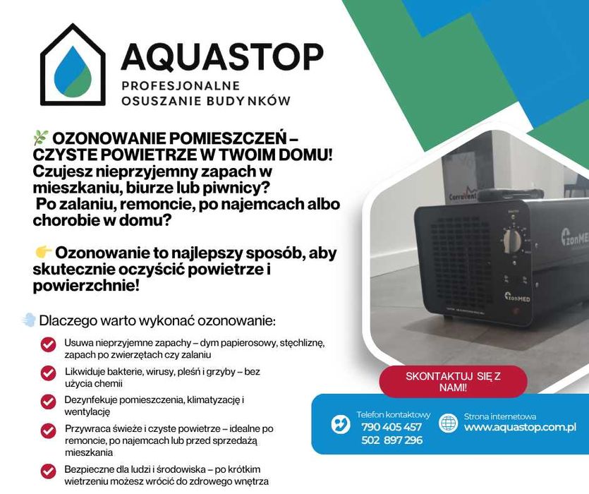 AQUASTOP Profesjonalne osuszanie budynków