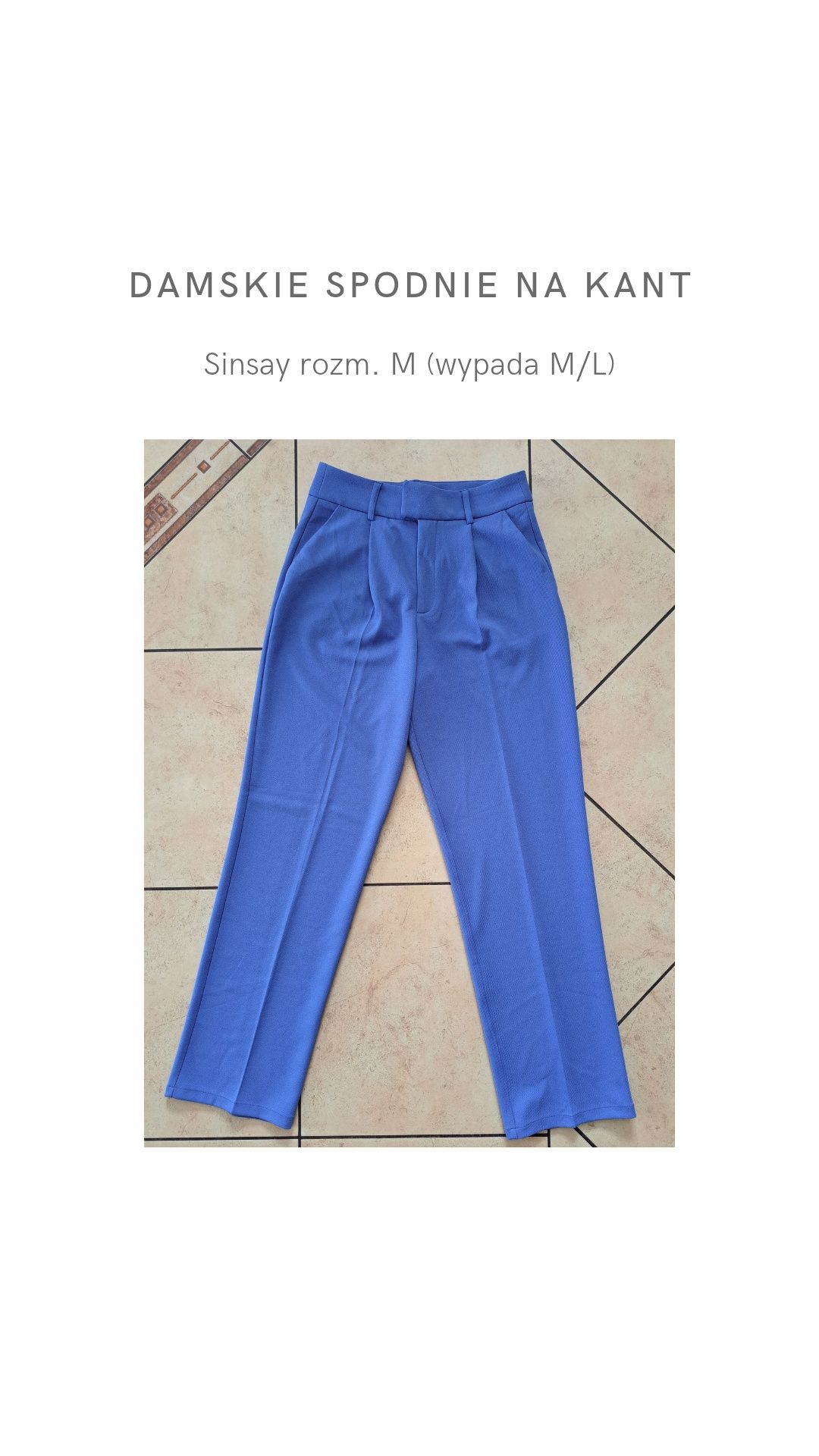 Damskie spodnie na kant Sinsay rozm. M (wypada M/L)