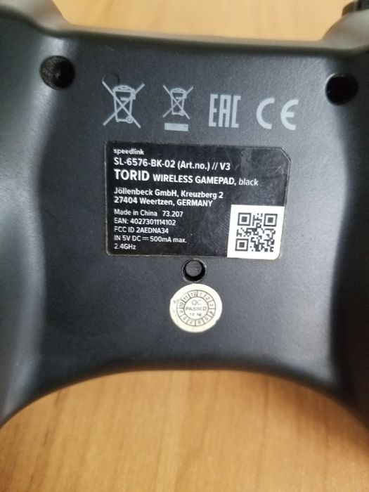 Бездротовий геймпад SPEEDLINK Torid PC/PS3 Black (SL-6576-BK-02)