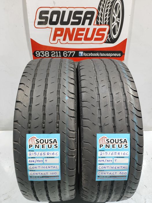 2 pneus semi novos 215-65R16C Continental - Oferta dos Portes