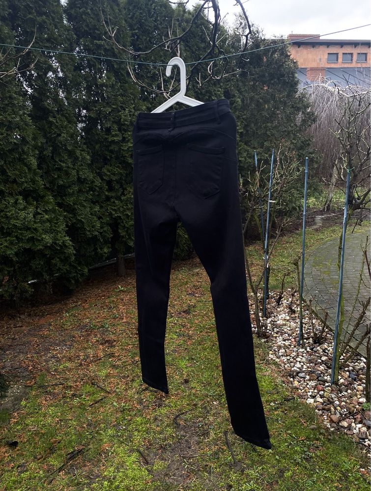 Spodnie/ jeansy/ denim skinny/ rurki czarne NoSens S/M 36/38