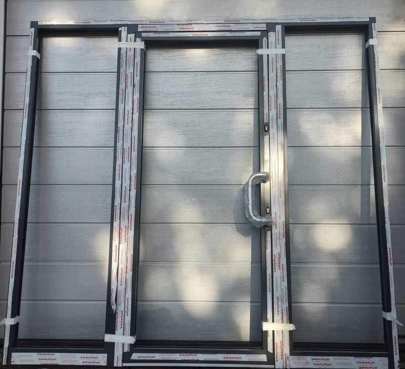 drzwi okno ALU ogrodowe witryna z oknem fasada aluminium ciepłe