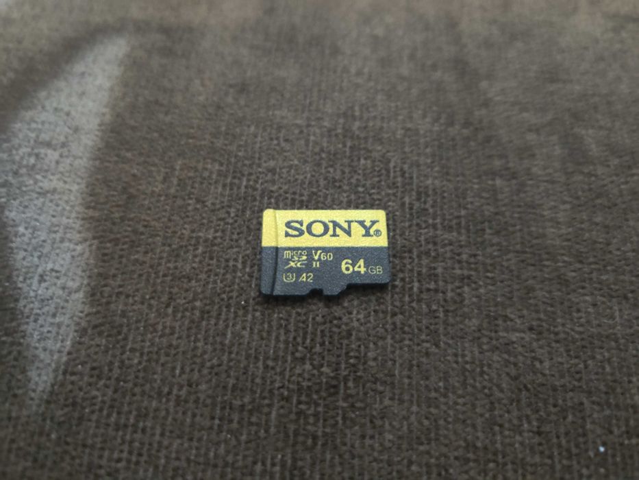 Фейковая Карта памяти SONY micro SD XC 64Gb U3 V30 A1 10С + SD адаптер