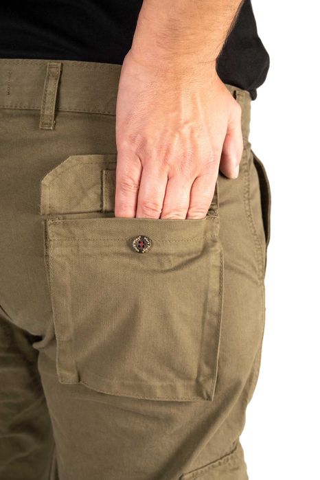 Calças "Cargo" em algodão de alta qualidade
