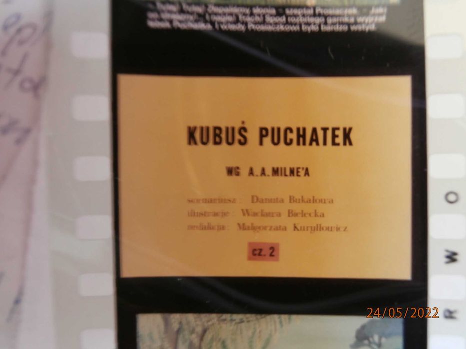 Bajka na rzutnik projektor  Kubuś Puchatek ( unikat ) cz I i II