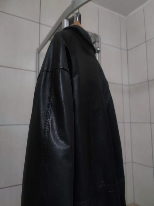 kurtka męska XL skórzana Diplomat ekologicznie eco leather czarna vint