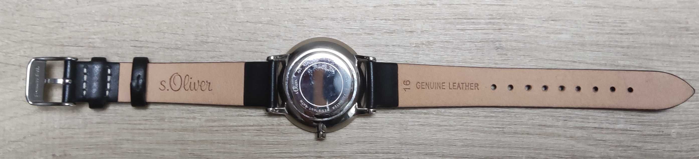 s.Oliver O-3440-LQ analogowy kwarcowy zegarek ze skórzanym paskiem