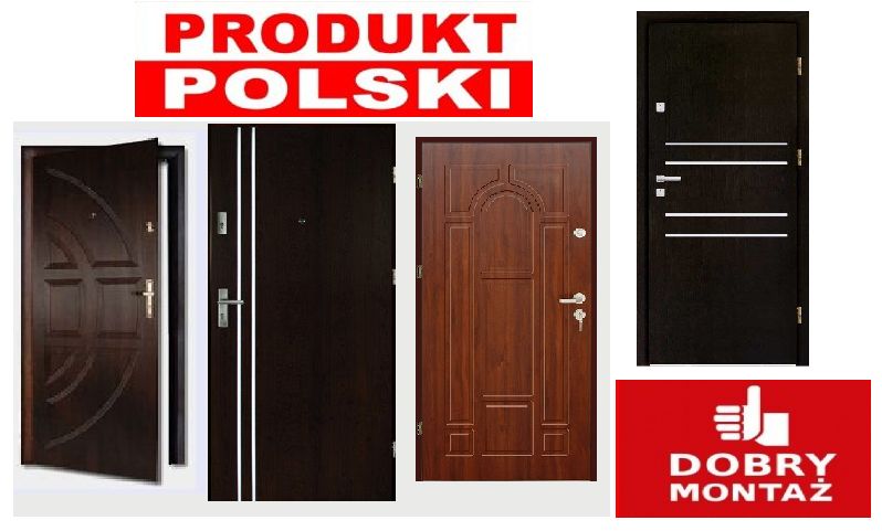 Drzwi  wejściowe zewnętrzne do mieszkania-wewnątrzklatkowe z montażem