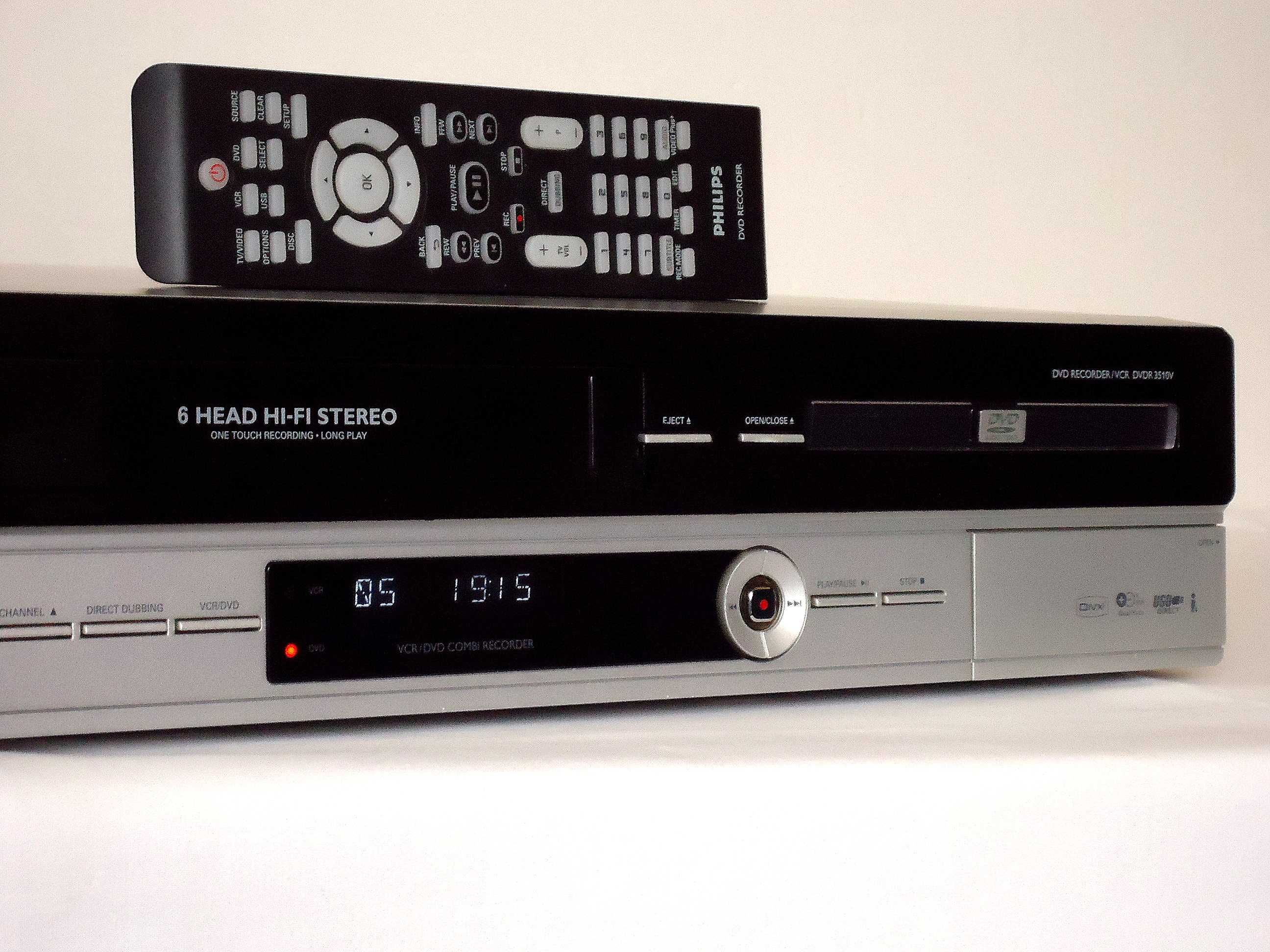 PHILIPS Nagrywarka DVD-VCR Combo USB MenuPL ~ Przegraj VHS na DVD