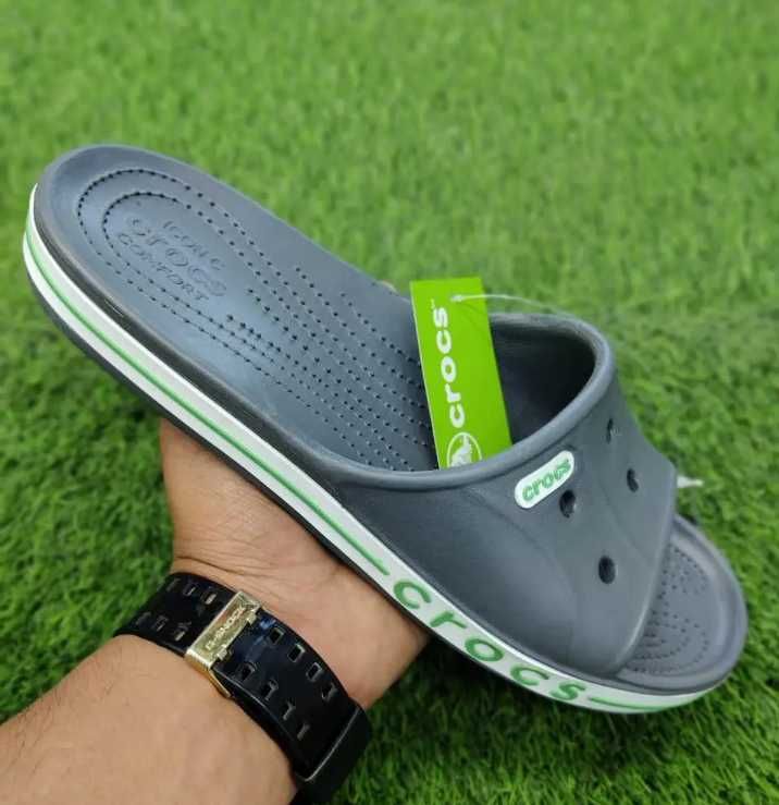 Тапочки Оригинал  крокс Crocs Bayband Slide Charcoal мужские и женские