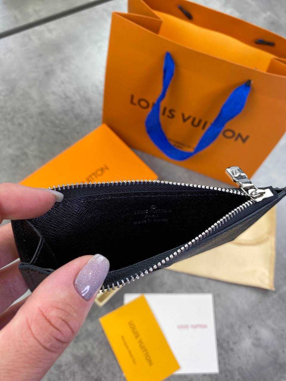 Кардхолдер Луи Виттон черный кошелек Louis Vuitton картхолдер LV