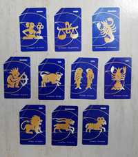 ! TANIO - karty telefoniczne znaki Zodiaku 10 szt.