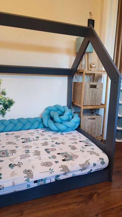 Łóżeczko dziecięce domek + materac