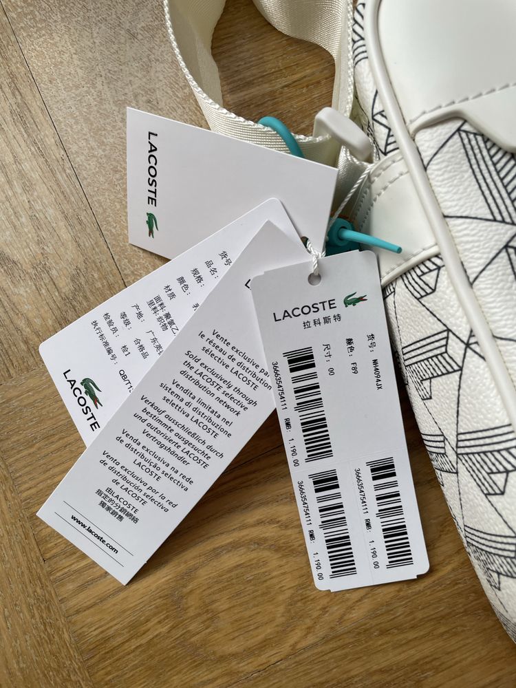 Сумка месенджер lacoste white через плече