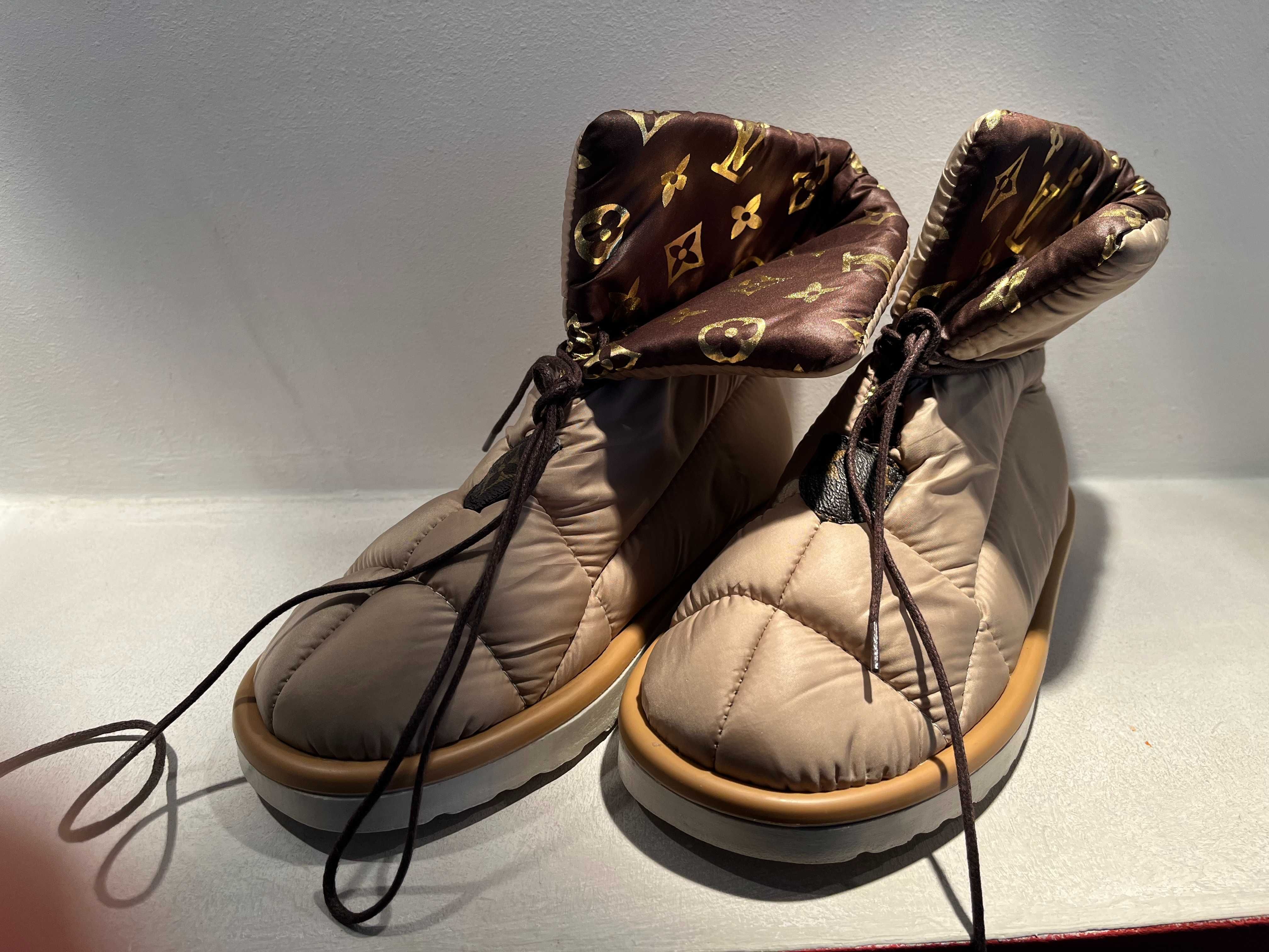 Botki Louis Vuitton beżowe