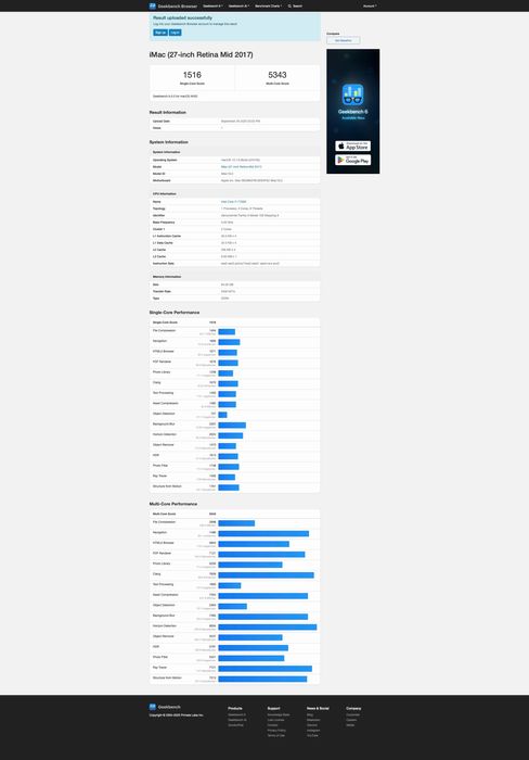 iMac 27 5k 2017 i7-4.2 Ghz 1 TB SSD 64GB RAM Radeon Pro 580