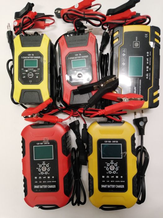 FOXSUR  7A12V,12/24V 10A,8A,бустер, імпульсний зарядний пристрій