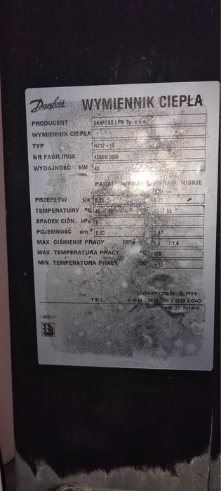 Wymiennik ciepla Danfoss + cisnieniowy zbiornik wyrównawczy