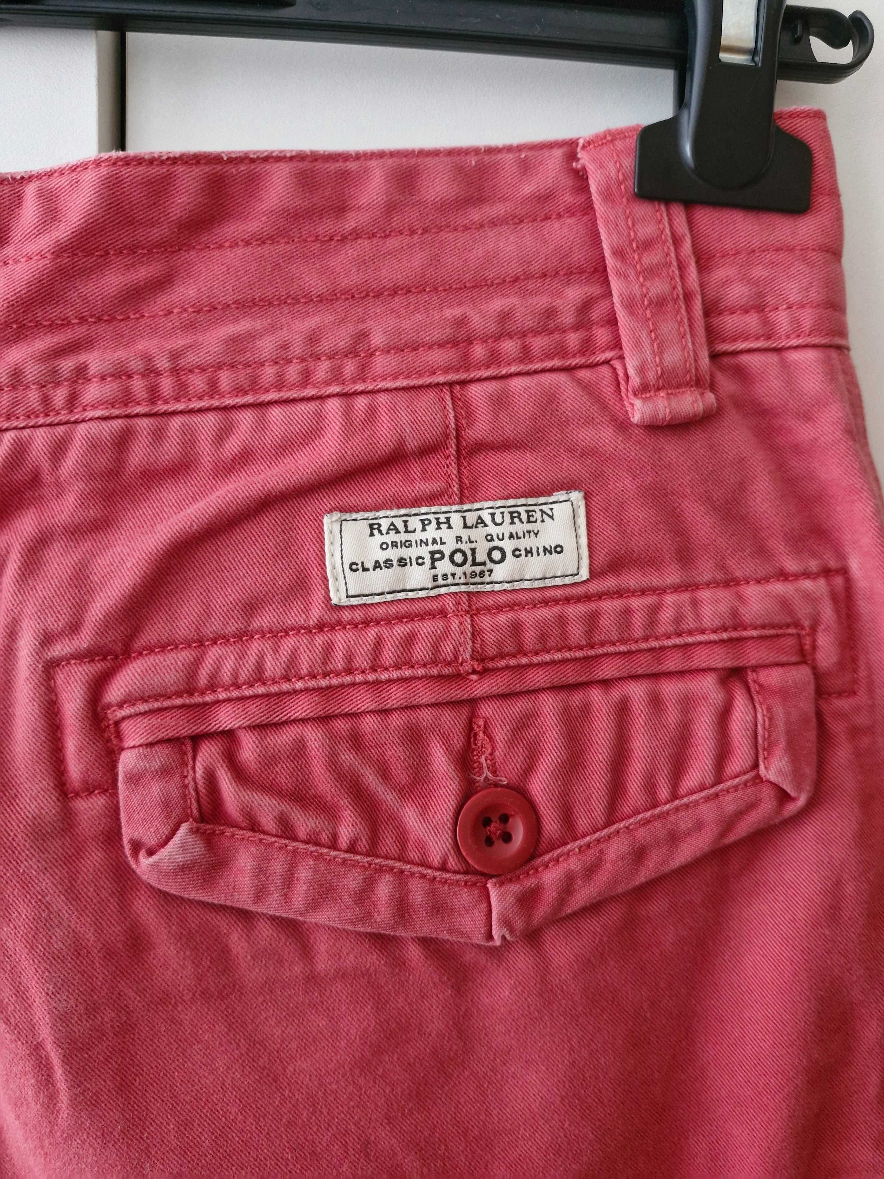 spodenki męskie Polo Ralph Lauren cargo kieszenie duże czerwone