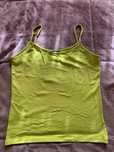 Blusas alças básicas “Zara” L amarelo florescente e branco creme