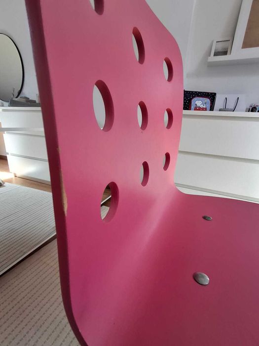 Cadeira IKEA JULES, com estrutura - Rosa