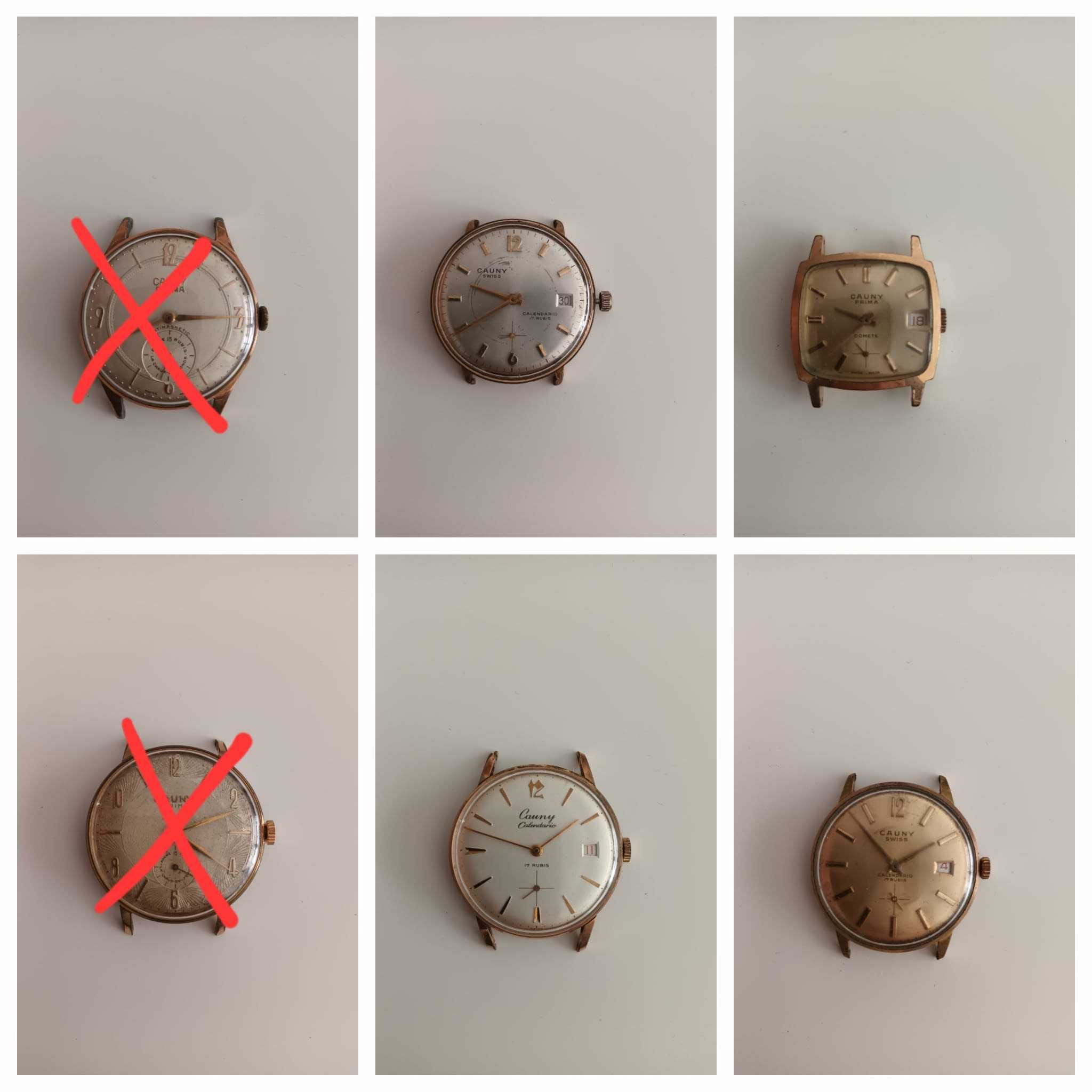 7 Relógios Vintage Cauny