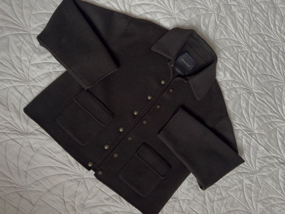 Вовняне вкорочене пальто жакет Massimo Dutti s/m