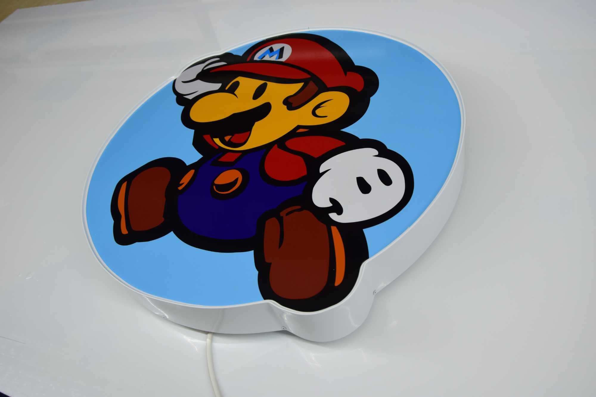 LED Neon SUPER MARIO, Lampka do pokoju dziecka, Plafon 3D, Prezent