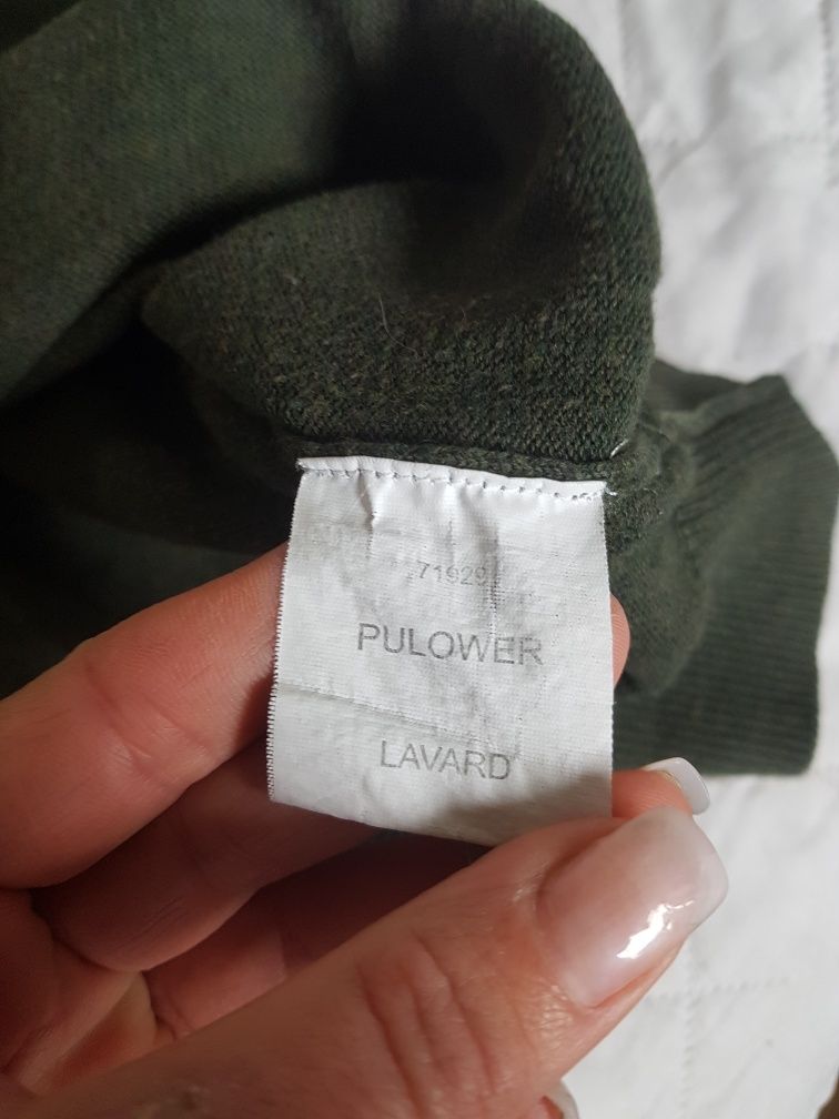 Pulower XL, sweter meski ciemno zielony