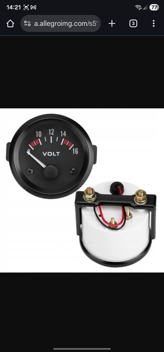 Uniwersalny wskaźnik napięcia 52mm 8-16V DC