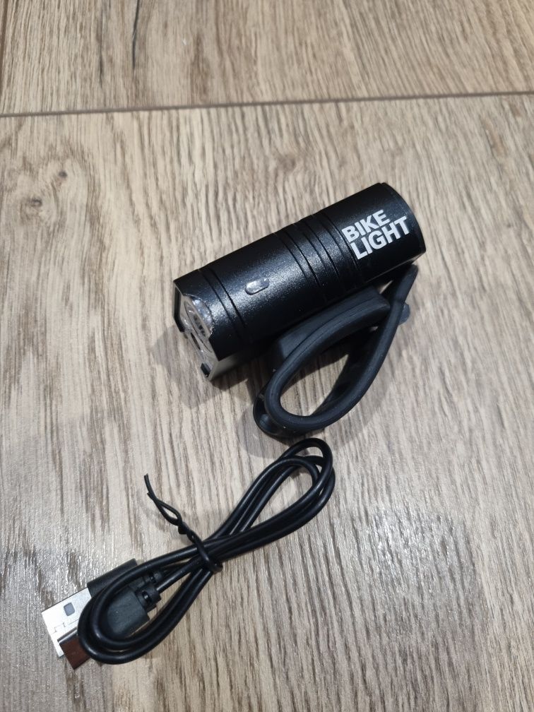 Lampka rowerowa led  ładowanie usb