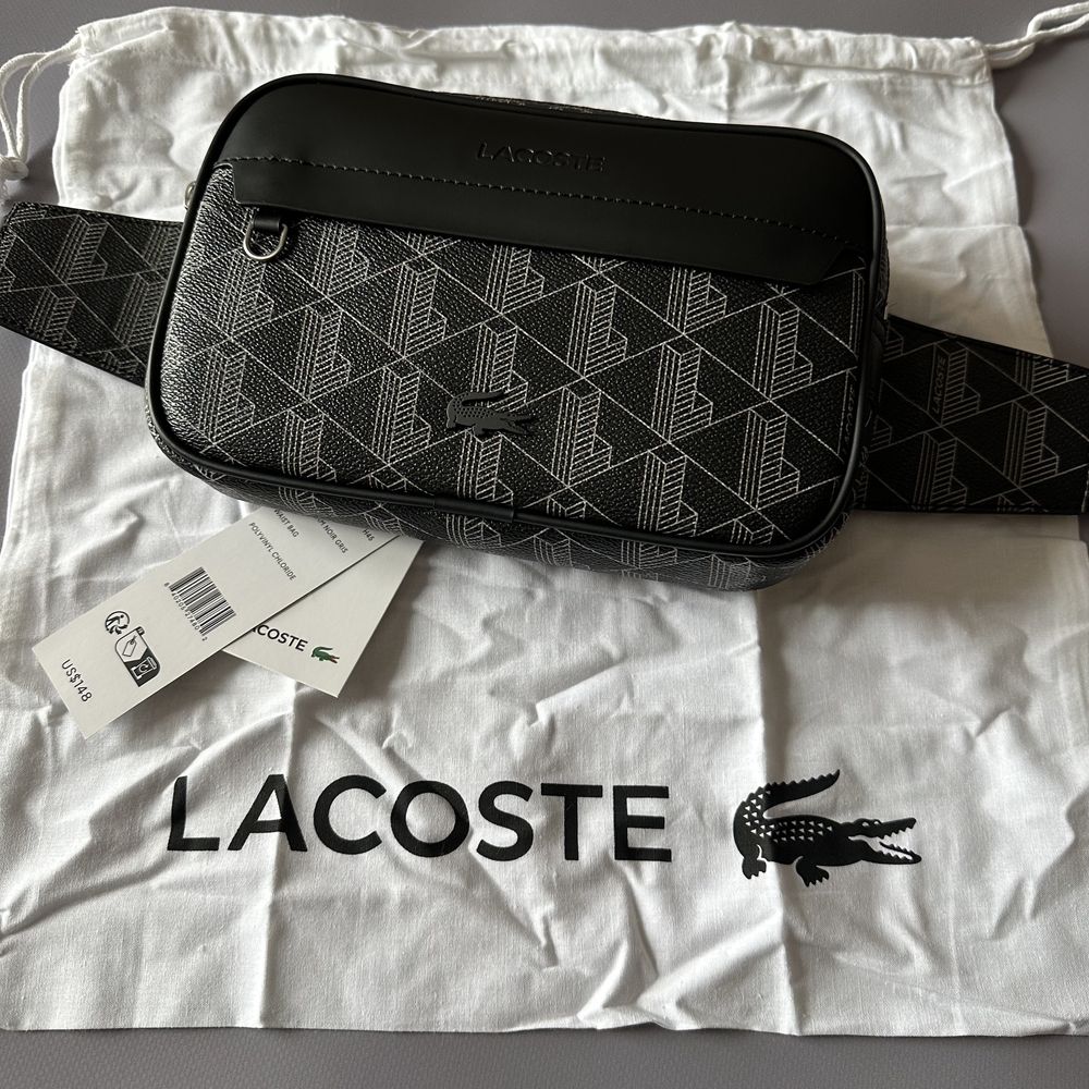 Сумка/Бананка Lacoste Оригінал (Чорний)