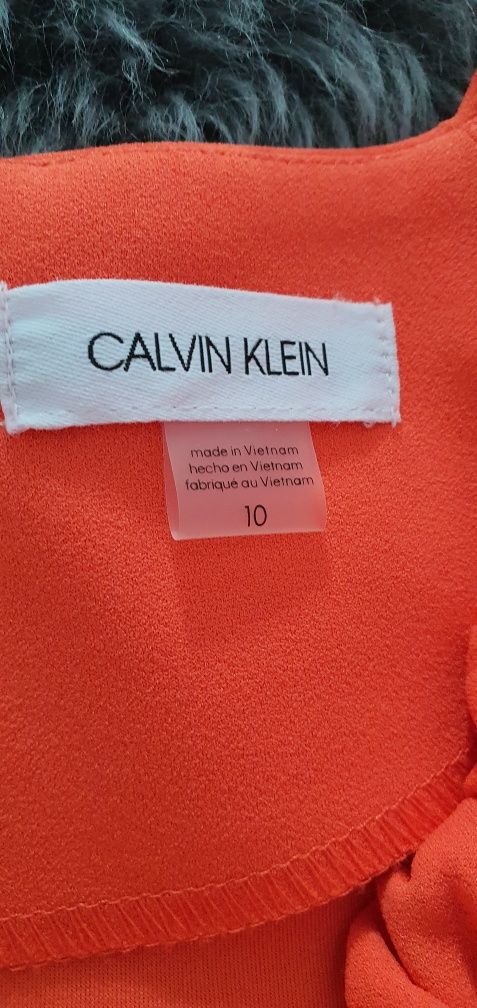 Nowa oryginalna sukienka Calvin Klein rozmiar m 38 pomarańczowa