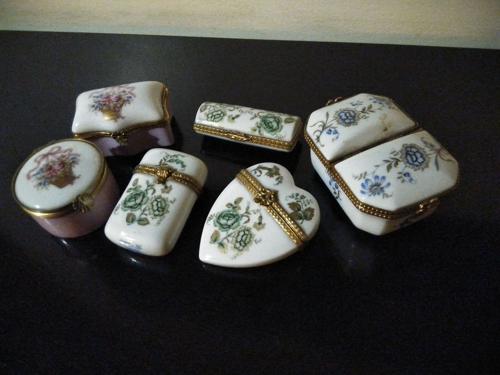 Conjunto de caixas de coleção de limoges francês