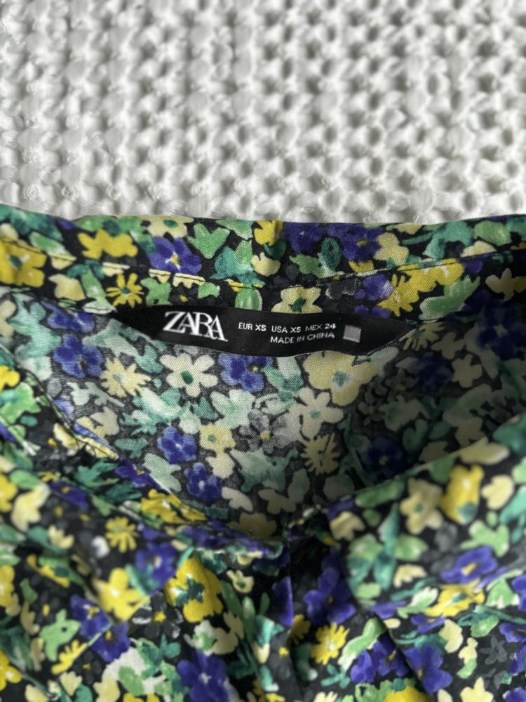 Zara koszula bluzka kwiaty xs wiosna modna 34