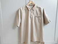 Beżowa koszula lniana polo vintage St Michael M&S M L XL