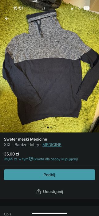 Sweter meski wystawione z vinted