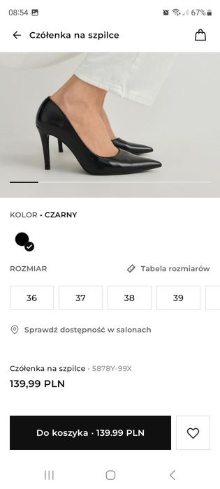 NOWE Czółenka na szpilce Reserved  rozmiar 39