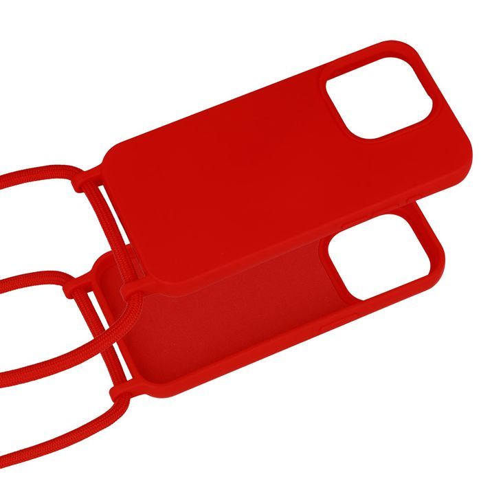 Strap Silicone Case Do Iphone 15 Pro Wzór 1 Czerwony