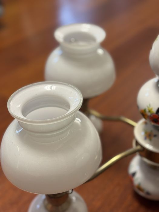 Żyrandol biały kolorowy piękne wzorki