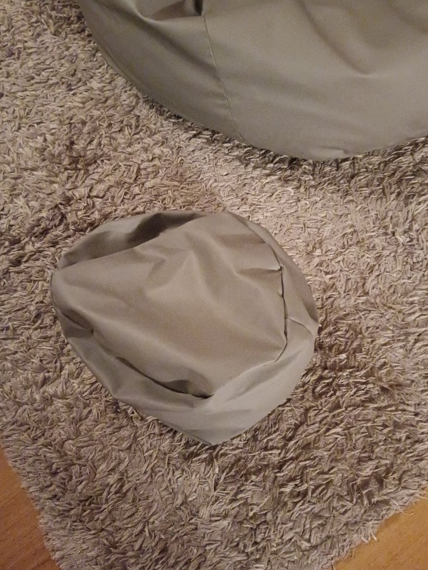 Pufa szara z dostawką na nogi