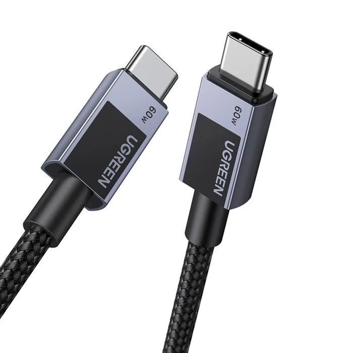 Kabel USB-C UGREEN L524 60W PD 0.5m Szybkie Ładowanie Szary