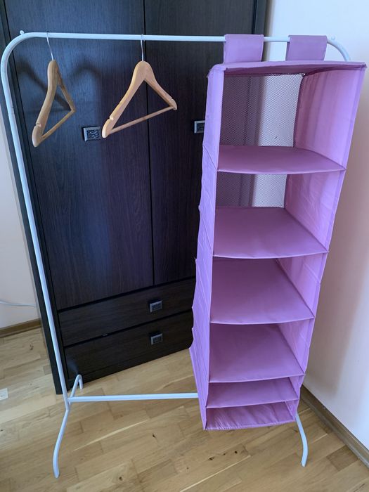 Вішак напольний для одягу IKEA Mulig з полицями Skubb Вішалка Штанга